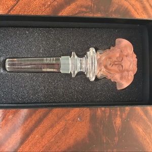 Versace Rosenthal Crystal Wine Stopper New Rose